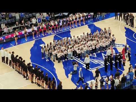 Lucille Rose & Donelson Elementary School singing the National Anthem at the FedExForum 01-07-2023