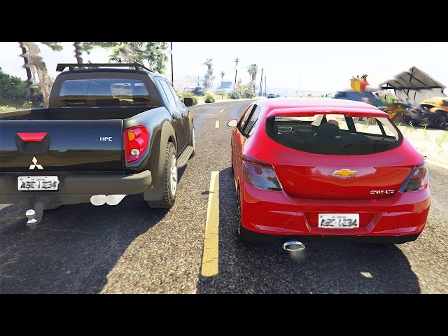 3 Caminhonetes para o Rodeio !! GTA 5 Mods Carros Brasileiros - HILUX 2016  & L200 TRITON 