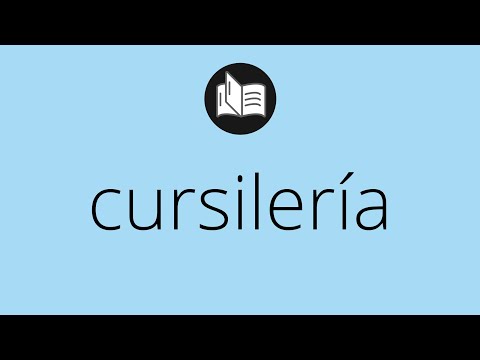 Video: ¿Qué significa cursilería?