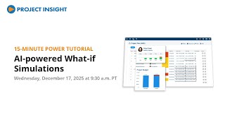 Celebrity Power Tutorial: AI What-If Simulations for Project and Portfolio Forecasting Profile
