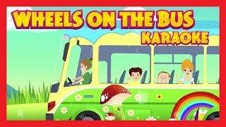 sing with kids hut karaoke wheels on the bus karaoke rhymes with lyrics kids rhymes