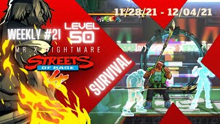 Streets of Rage 4 - Mr.X Nightmare: Weekly Sim #21 - Axel Survival run - Lv50 I Am The One Trophy