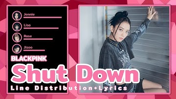 BLACKPINK - Shut Down (Line Distribution + Lyrics color coded)