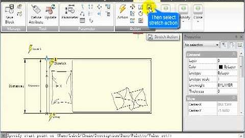 GstarCAD 2012 Dynamic block array and stretch.mp4
