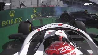 Kevin Magnussen Onboard Crash With Logan Sargeant Miami Race 2024