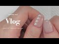 【Vlog】今月のセルフネイル|ショートネイルでもエレガントなオフィスネイル|シンプルネイル|プチプラネイル【monthly nail】