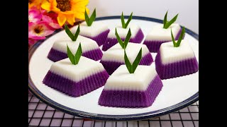 Kue Talam Ubi Ungu  Purple Sweet Potato Talam Cake Recipe