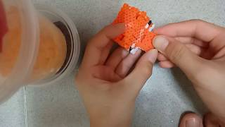 How to make a 3D minecraft fox with perler bead (part 1 - head)