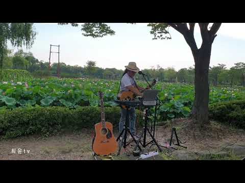 청바지아가씨 연꽃 궁남지 부여 충남 최윤tv 저음가수