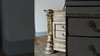 Gilding, aging and highlighting | bedside table makeover #upcycledfurniture