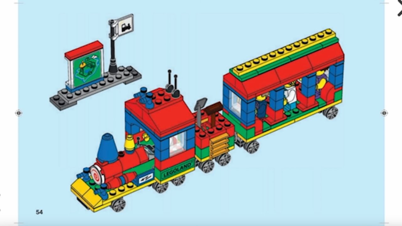 LEGO LEGOLAND Train 40166 Building Instructions - YouTube
