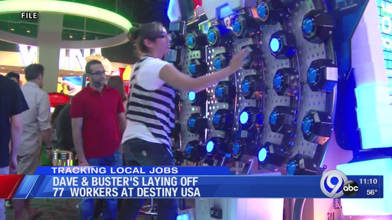 Dave & Busters laying off 77 workers at Destiny USA