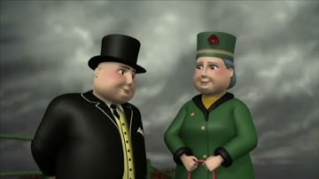 The Fat Controller and his Mother, Dowager Hatt, in CGI