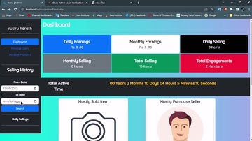 web task 42 | Program the admin homepage including the summarized report|E commerce web application