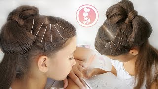 Бант из волос на хвосте. Прическа на 1 сентября // Back to school. Hair bow with ponytail Бант из волос на хвосте. Прическа на 1 сентября // Back to school. Hair bow with ponytail