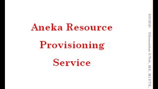 Celebrity Aneka Resource Provisioning Service (Video 12) Profile