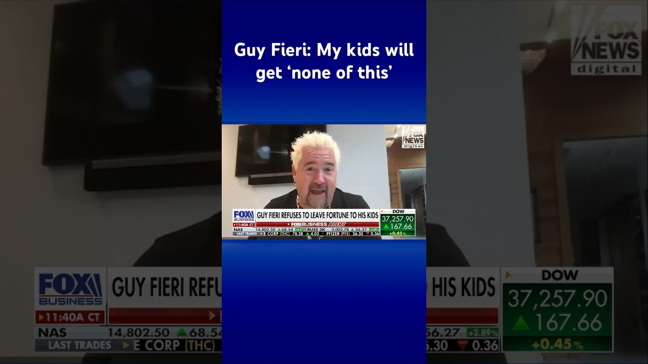 Guy Fieri refuses to leave his fortune to his children #shorts