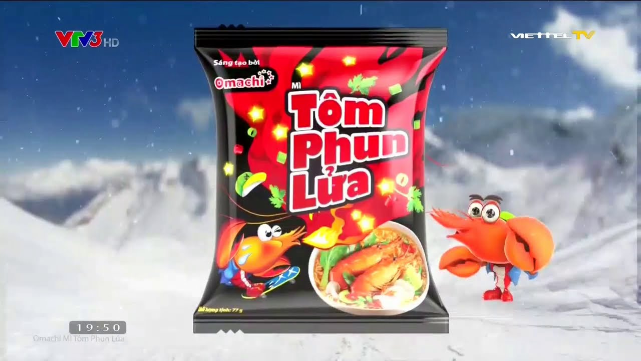 Quảng cáo mì Omachi Tôm Phun Lửa - Chua cay rực lửa... - youtube
