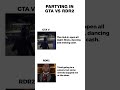 Partying in gta vs rdr2