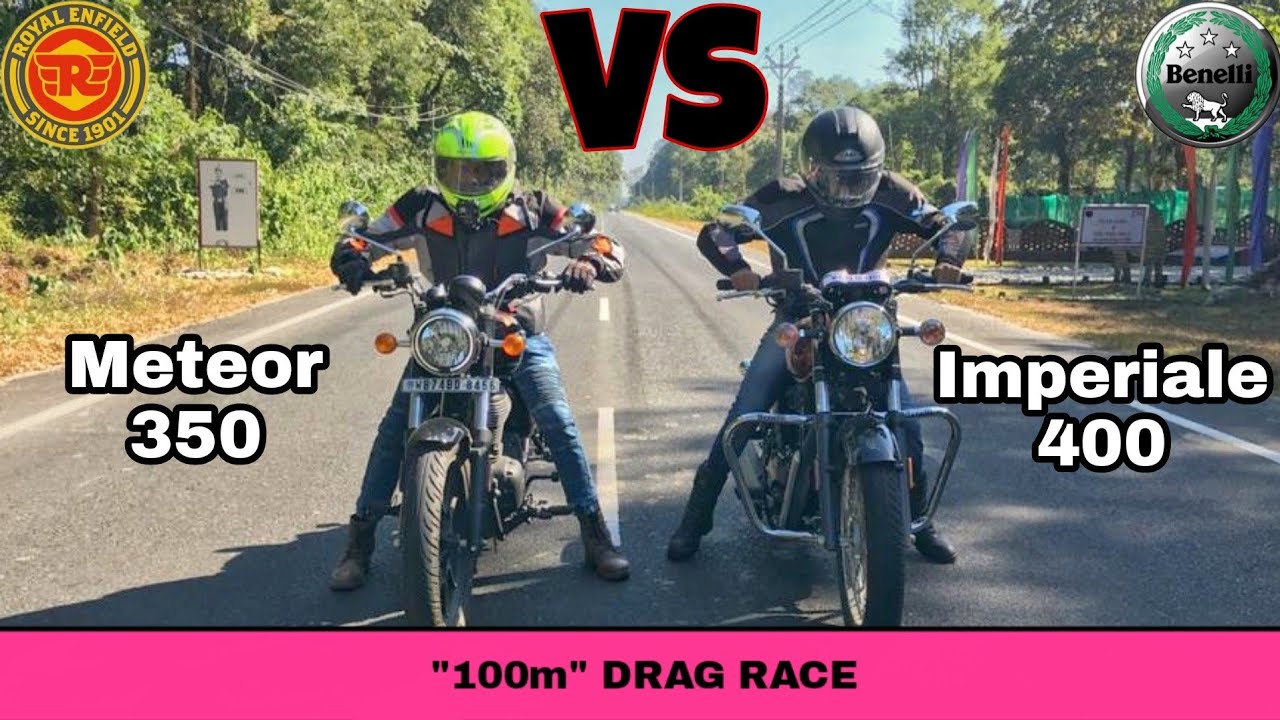 Royal Enfield Meteor 350 vs Benelli Imperiale 400 - 100m Drag Race 🔥 | BM on Wheels |