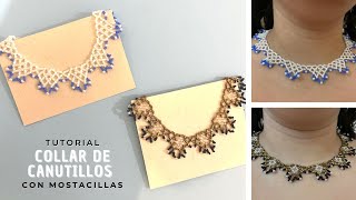 Collar de canutillos en mostacilla / chaquira PASO A PASO