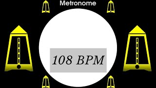 108 BPM Metronome - Allegretto - 1080p - TICK and FLASH, Digital, Beats per Minute