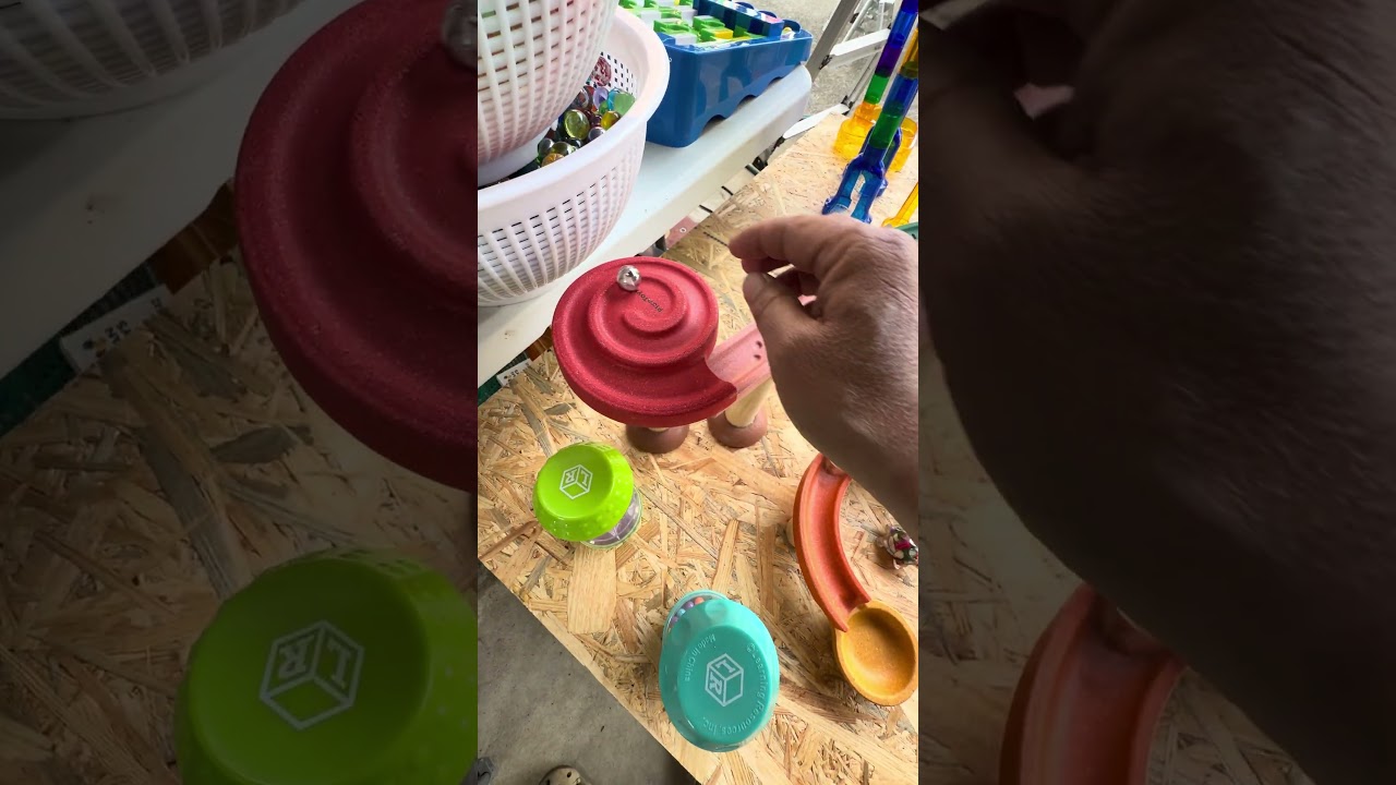 Fun 3D wooden marble run—enjoy the ASMR.#marblerun