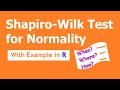 Test for normality: Shapiro-Wilk test | Easy to understand