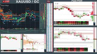 Bookmap Live Gold | XAUUSD Live Footprint | Bookmap Gold Live Stream - Trade Like a Pro