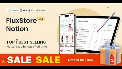 FluxStore Notion app - Preview (Flutter E-Commerce App)