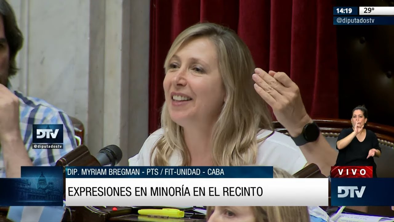Diputada Bregman, Myriam - Expresiones en minoría 21-12-2022 - YouTube