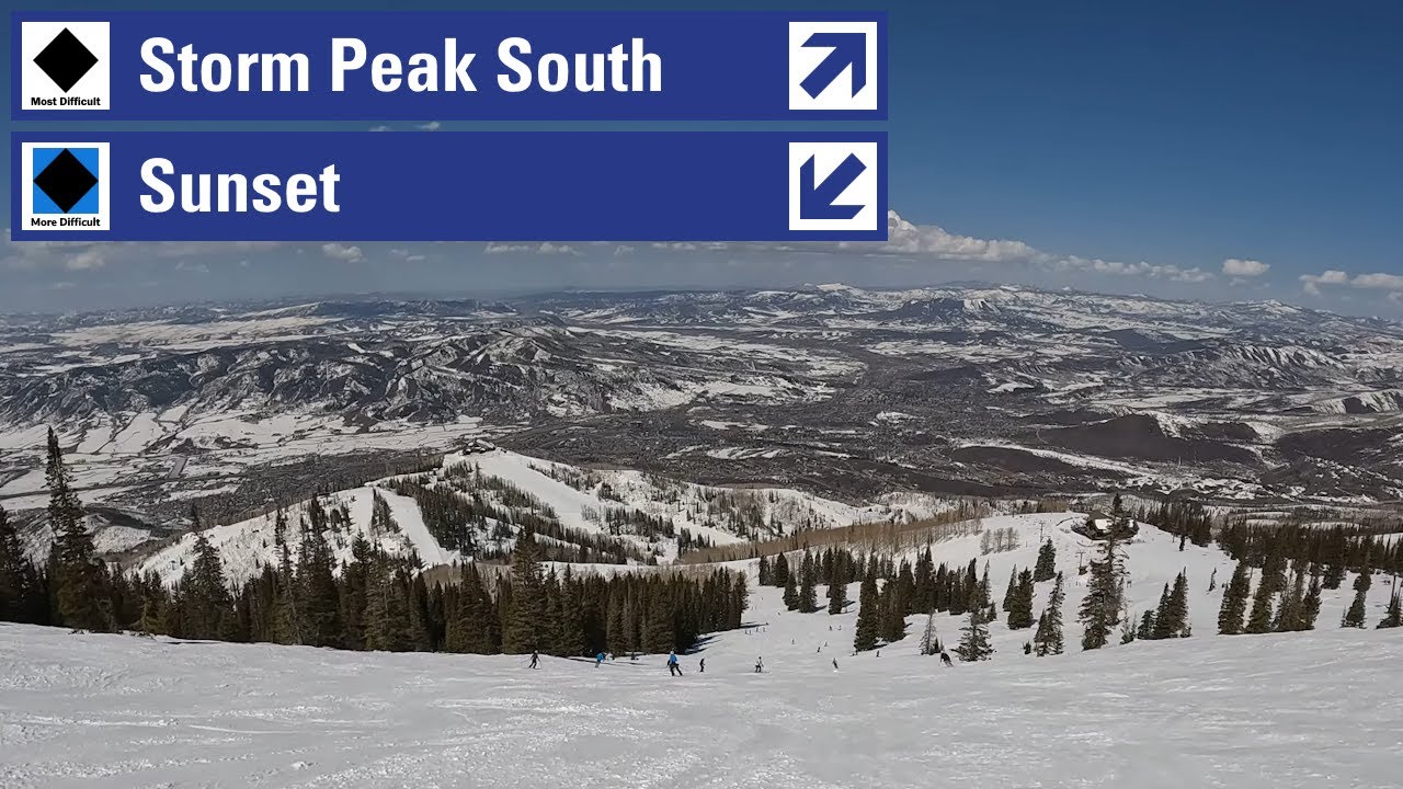Steamboat, CO - Storm Peak South to 🟦/ Sunset (4-13-24) [4K] - YouTube