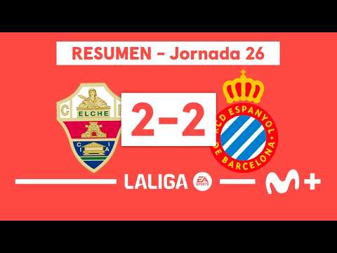Elche 2-2 RCD Espanyol | LALIGA EA SPORTS (Jornada 26) - Resumen ...