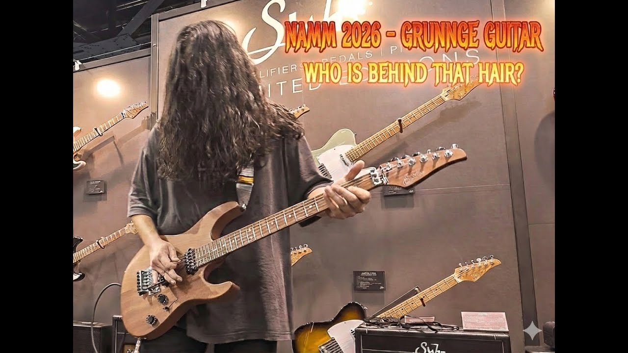 NAMM 2026 - SUHR GUITARS - METAL / GRUNGE GUITAR... WHO IS BEHIND ALL THAT HAIR?!?!