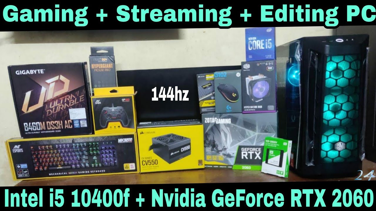 Budget Gaming Streaming Editing PC - Intel i5 10400f + Nvidia GeForce RTX  2060 