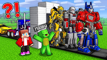 JJ and Mikey found TRANSFORMERS Upgrade Factory in Minecraft - Maizen
