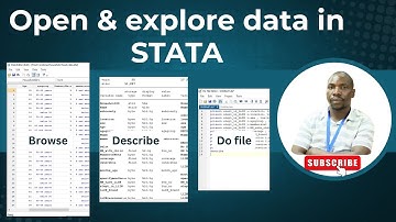 Stata for Beginners: Opening files, exploring data & using a do file