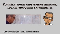 Corrélations et ajustements linéaire, logarithmique et exponentiel (IUT LE CREUSOT, DUT TC)