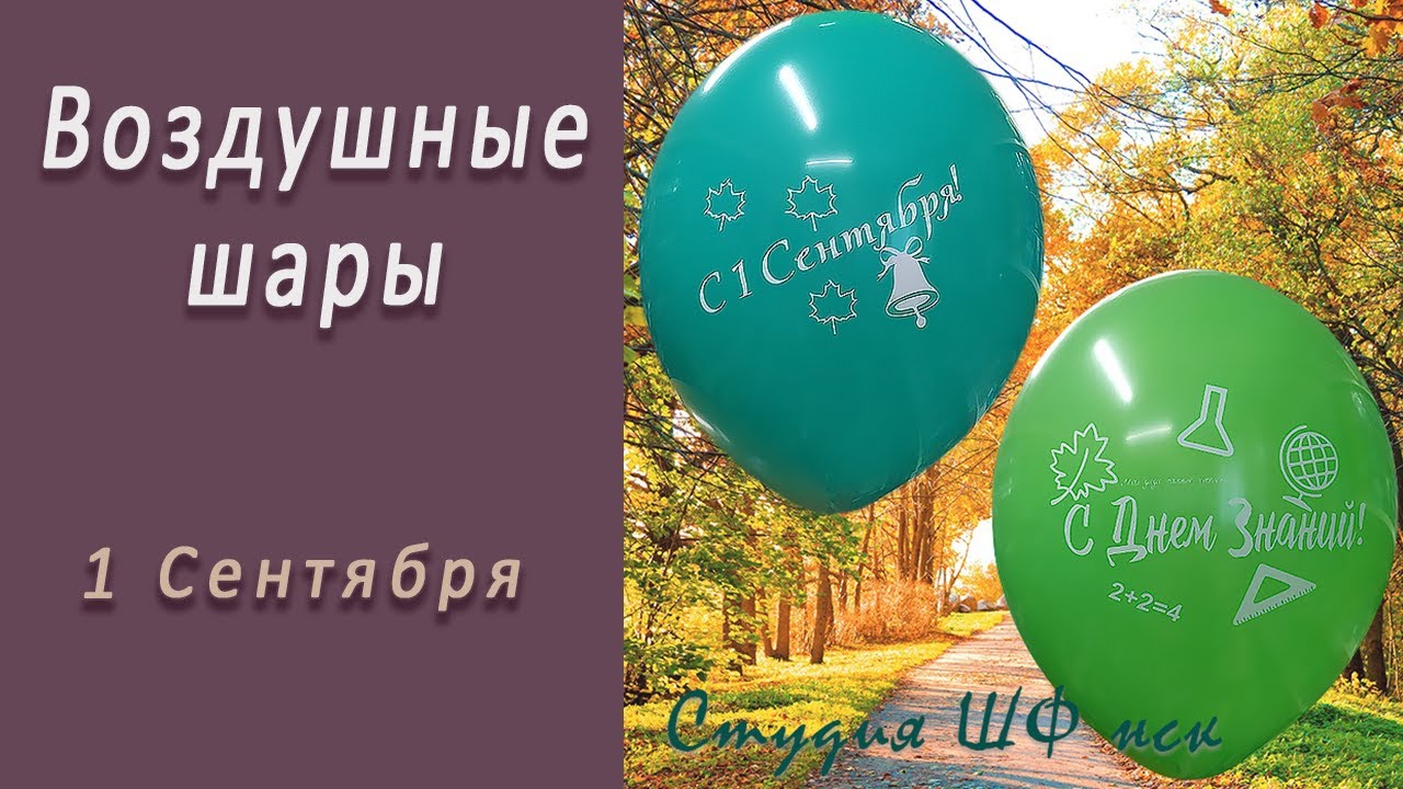 Студия НСК - Шар 14\" 1 Сентября - YouTube