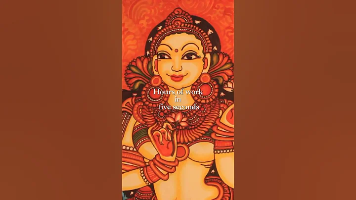 Beautiful Kerala Mural Painting! Step by Step Kerala Mural Painting! Kerala Mural for Beginners
