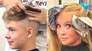 NEW BACK TO SCHOOL HAIRCUTS and FIRST TIME DYEING HAIR!