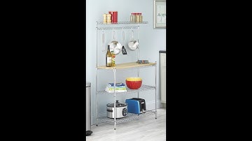 Review:  Whitmor Supreme Kitchen Bakers Rack, Wood & Chrome