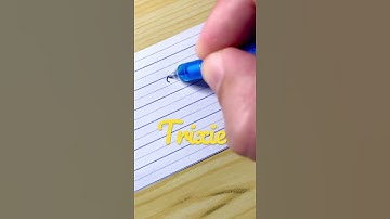 “Trixie” Beautiful name in Cursive writing | Handwriting | Calligraphy | Lettering