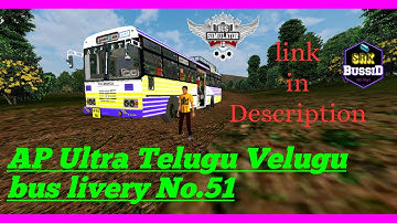 apsrtc ultra telugu velugu bus mod&livery in bussid/in telugu/bus simulator Indonesia/by Srk bussid