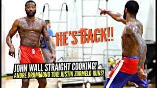 John Wall STRAIGHT COOKING at Justin Zormelo Pro Runs!! HE'S BACK!!! Andre Drummond a BIG GUARD!?