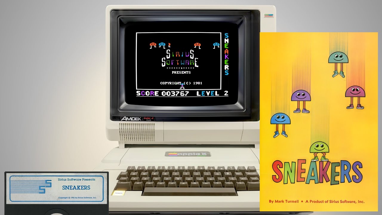 Sneakers - Sirius Software, 1981 - Apple II (4K) - YouTube