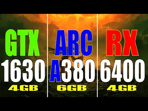 GTX 1630 vs RX 6400 ARC A380 || PC GAMES TEST ||