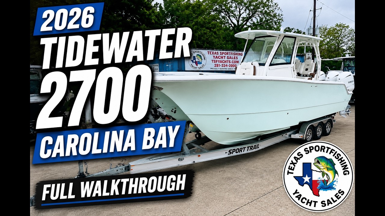 2026 Tidewater 2700 Carolina Bay Walkthrough | Hybrid Bay Boat Tour & Features