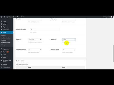 TeamPress Shortcode Builder