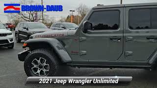 Certified 2021 Jeep Wrangler Unlimited Rubicon, Easton, PA 7461P
